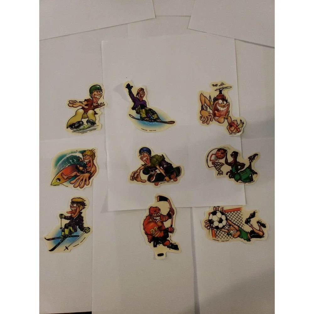 90s y2k Vintage Izamo skateboard Sports Vending Machine Stickers Full Set Of 9
